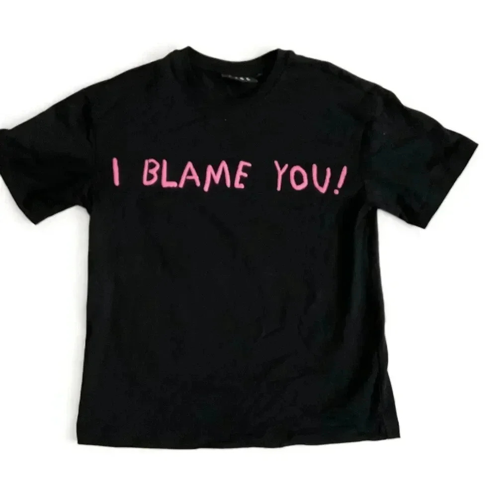 Evol Black Crew Neck Love Is For Lames‎ Medium Tshirt